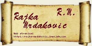Rajka Mrdaković vizit kartica